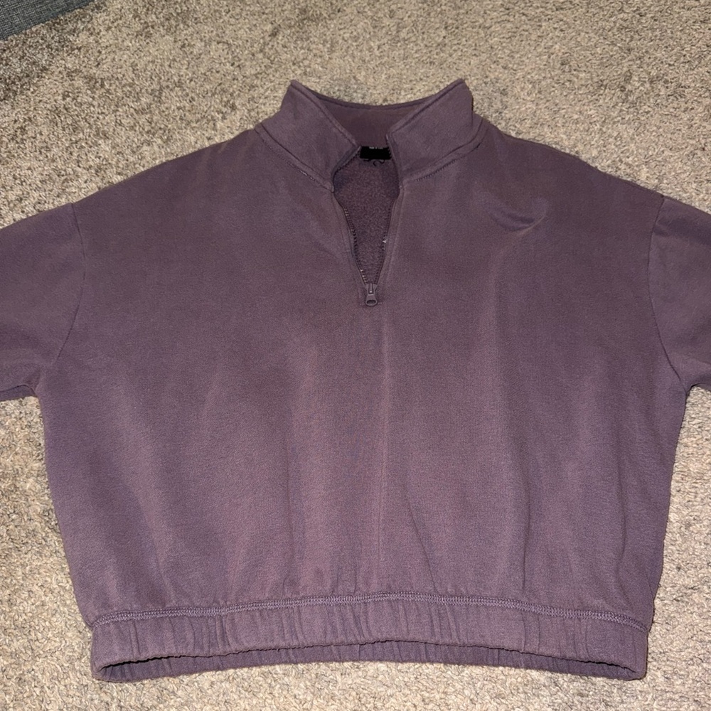 PacSun Purple Quarter-Zip Sweatshirt